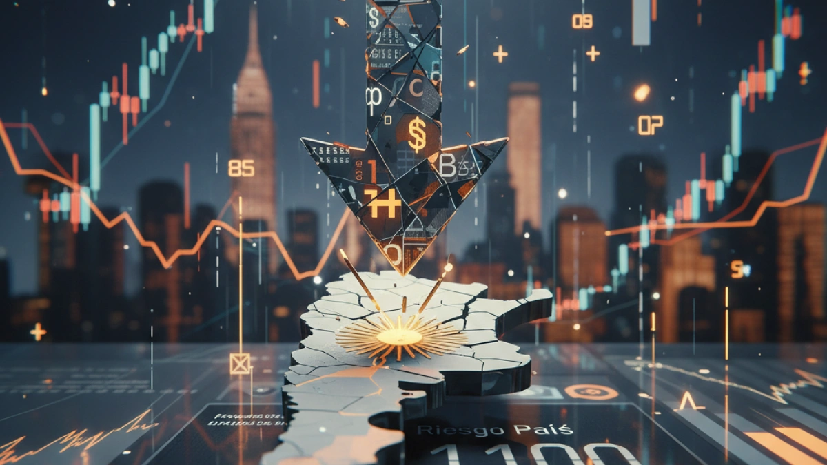 Acciones y bonos argentinos caen en Wall Street: riesgo país supera 1.100 puntos