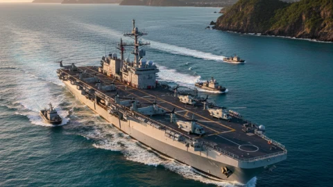 EEUU realiza entrenamientos militares en el Caribe con buques anfibios cerca de Venezuela