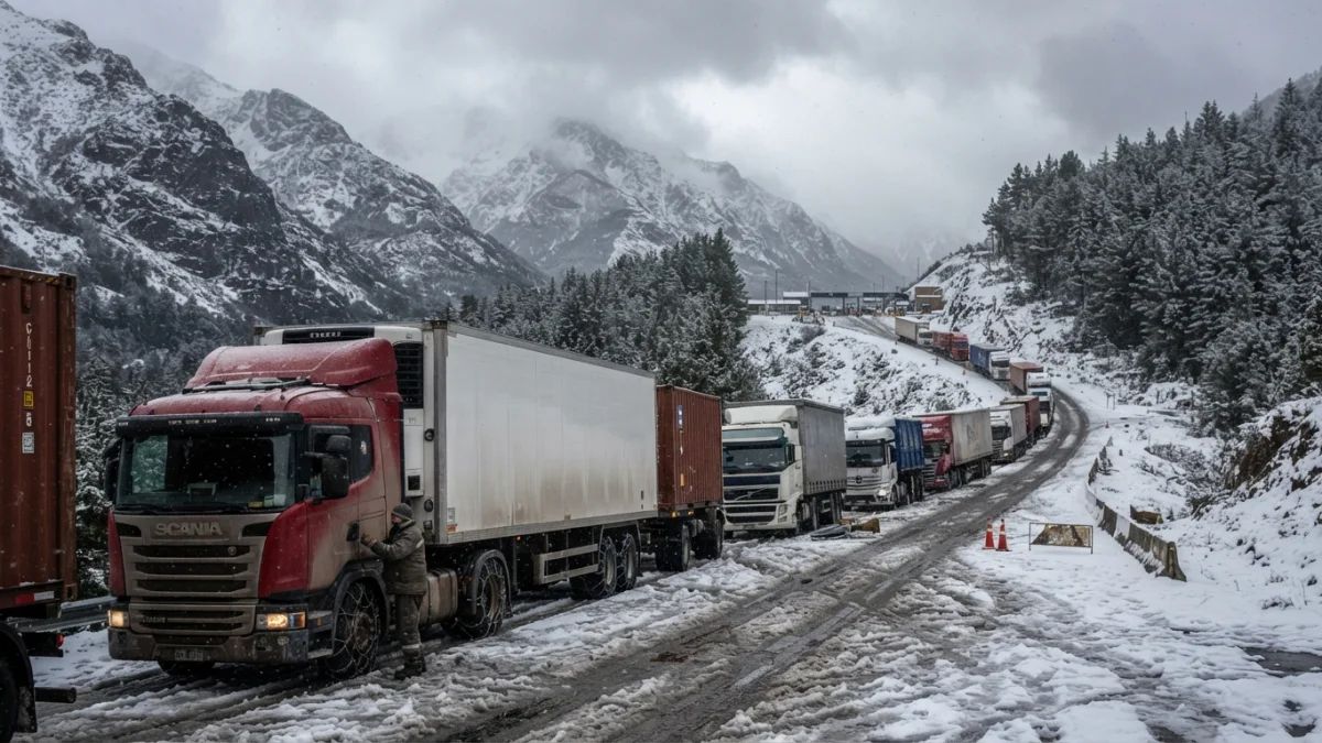 Argentina no autoriza paso de camiones desde Chile por el Paso Cardenal Samoré en Puyehue