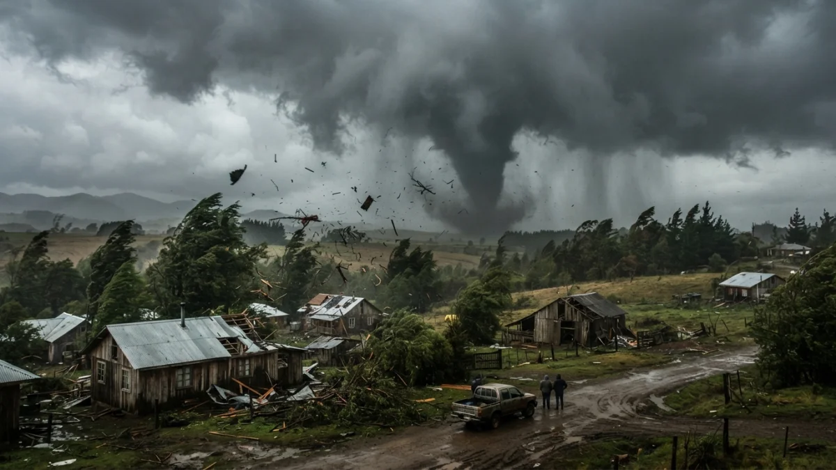 Tornado en Yungay deja una veintena de viviendas afectadas y al menos 10 destruidas