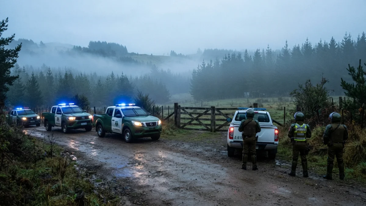 PDI desarticula banda criminal en Malleco: cuatro detenidos por 14 delitos violentos