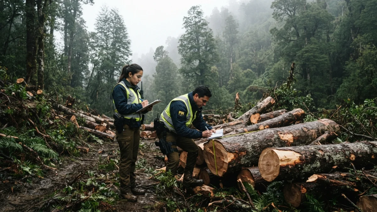 Operativo Alerta Forestal: siete detenidos por tala de bosque nativo en Puerto Varas