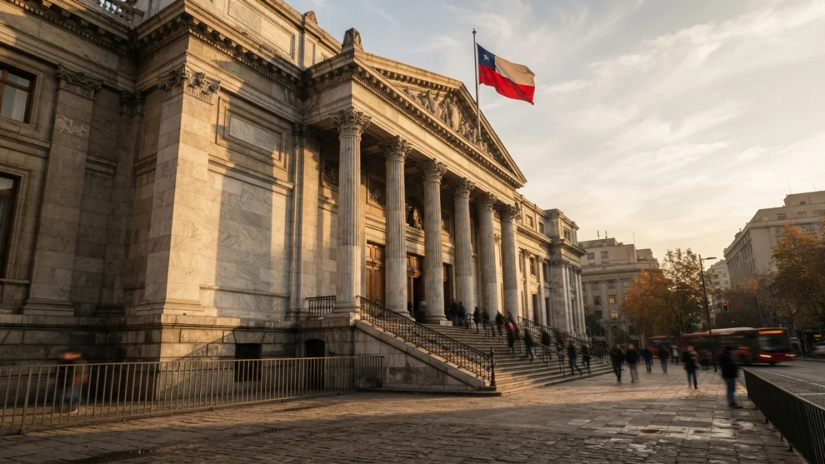 Edificio de tribunales de justicia en Santiago de Chile