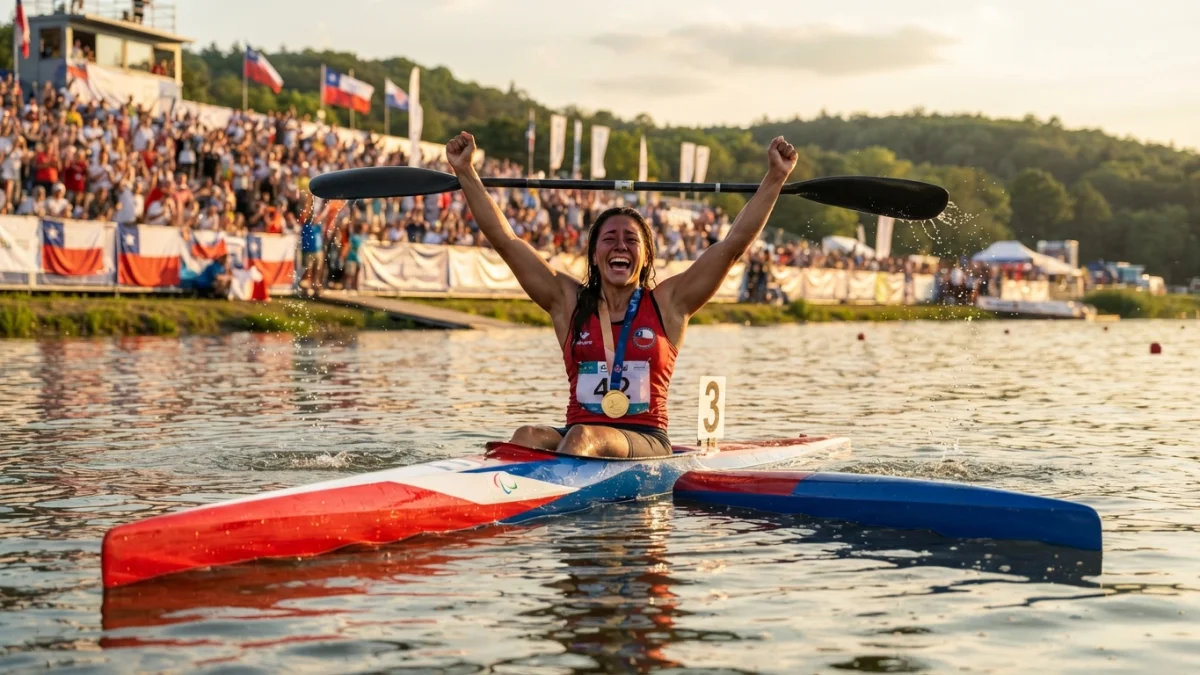 Katherinne Wollermann se consagra tricampeona mundial de para canotaje en Polonia