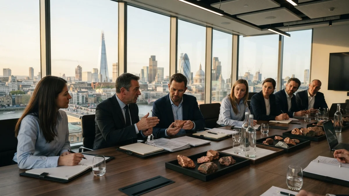 Salón de conferencias con inversionistas durante el ChileDay en Londres