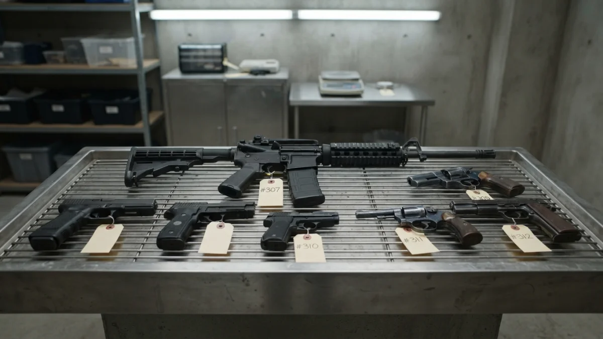 Carabineros incauta arsenal de armas en departamento de El Bosque y detiene a cuatro personas