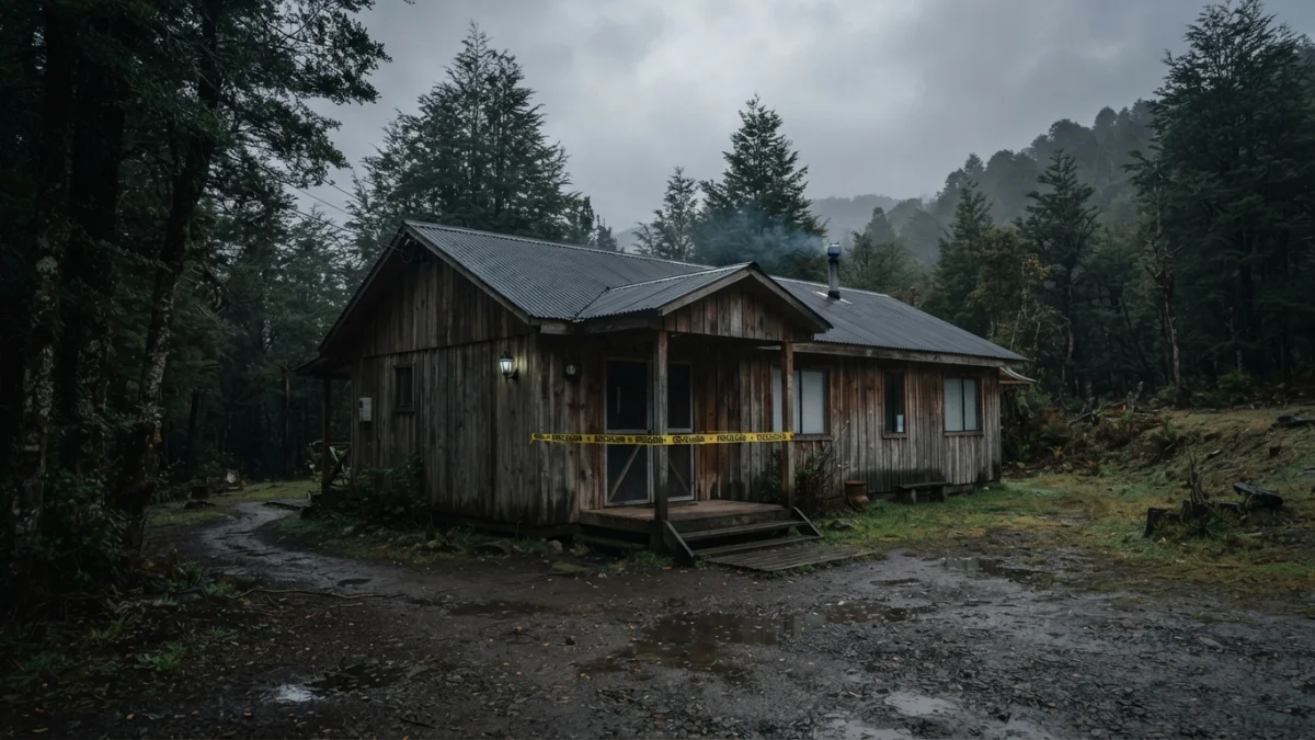 Exterior del hogar de adultos mayores El Edén en Pitrufquén, escenario del incendio que dejó 16 fallecidos