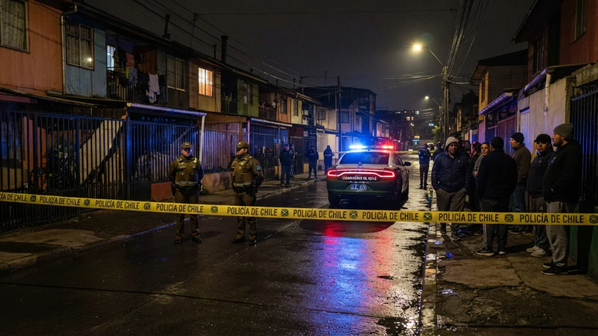 Doble homicidio en Cerro Navia: dos muertos y un adolescente herido tras ataque armado