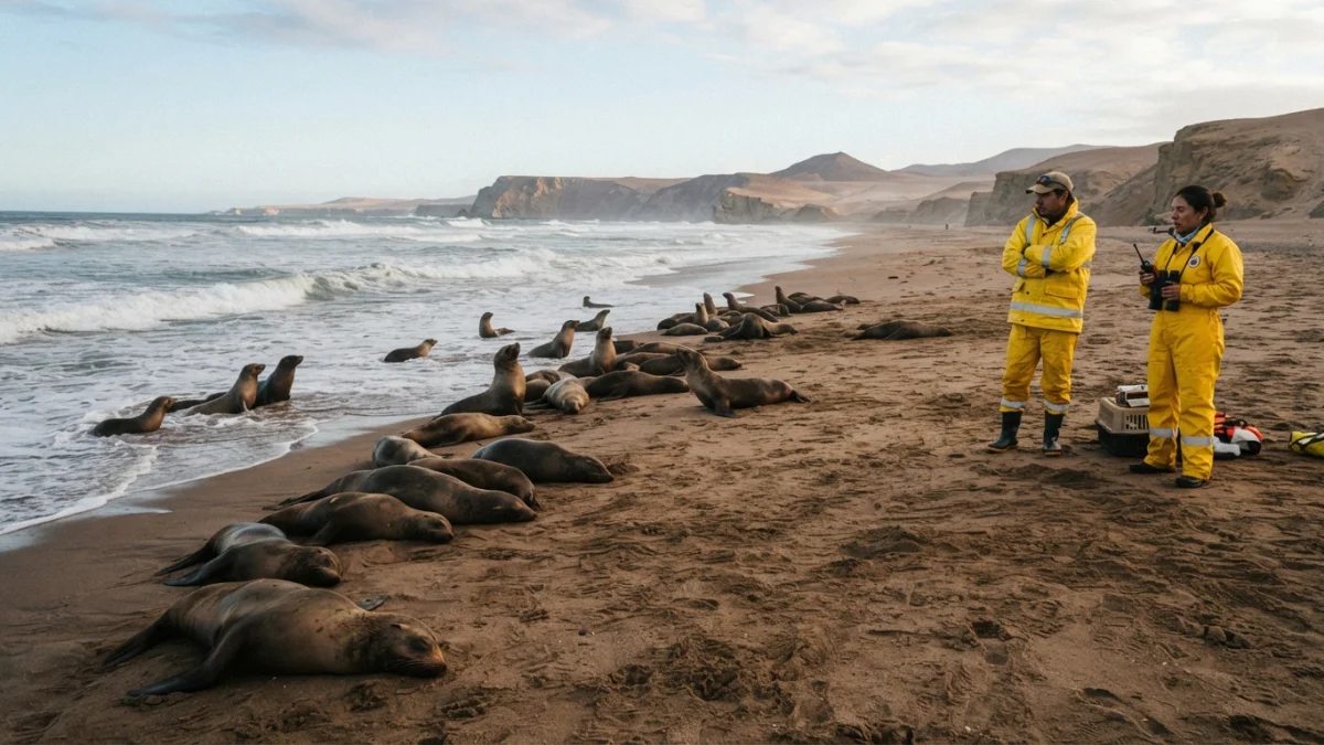 Varamientos de lobos marinos se quintuplican en Chile por efectos de El Niño