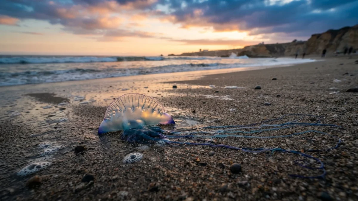 Fragata portuguesa varada en la arena de una playa