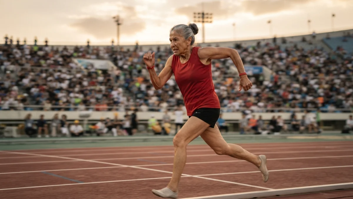 Sara Montecinos, la chilena de 72 años que revalidó su corona mundial en los 200 metros
