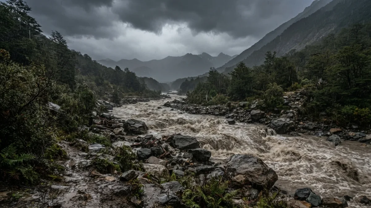 Alerta amarilla en Lo Barnechea por el río Molina: la fase más intensa del sistema frontal llega esta noche