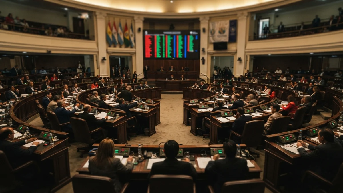 Hemiciclo de la Cámara de Diputadas y Diputados de Chile durante una votación