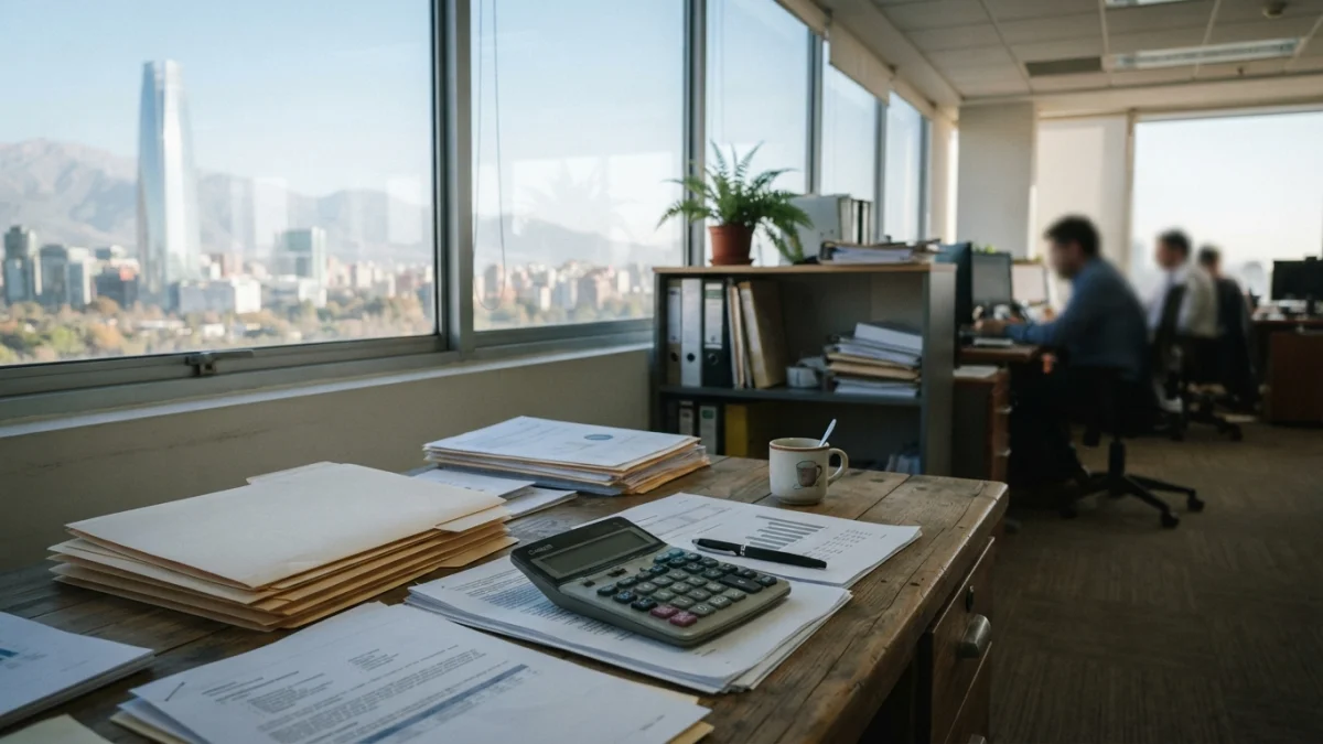 Oficina de una administradora de fondos de pensiones en Santiago