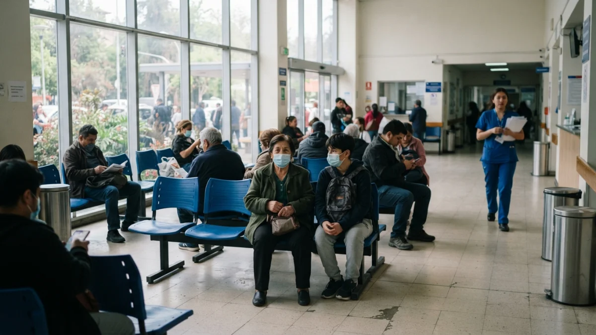 Sala de espera de urgencias de un hospital público chileno