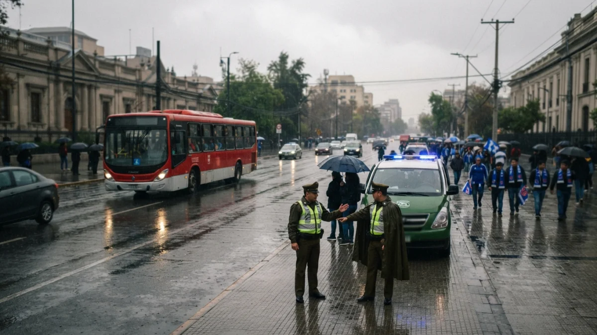 76 detenidos tras tomarse un bus RED en el banderazo de la U. de Chile previo al Superclásico: 43 son menores de edad