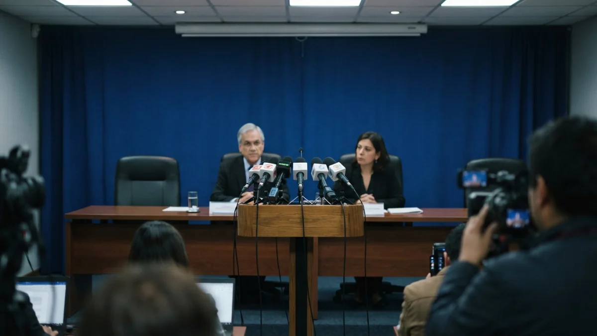 Conferencia de prensa institucional sobre el balance semanal de seguridad en Chile