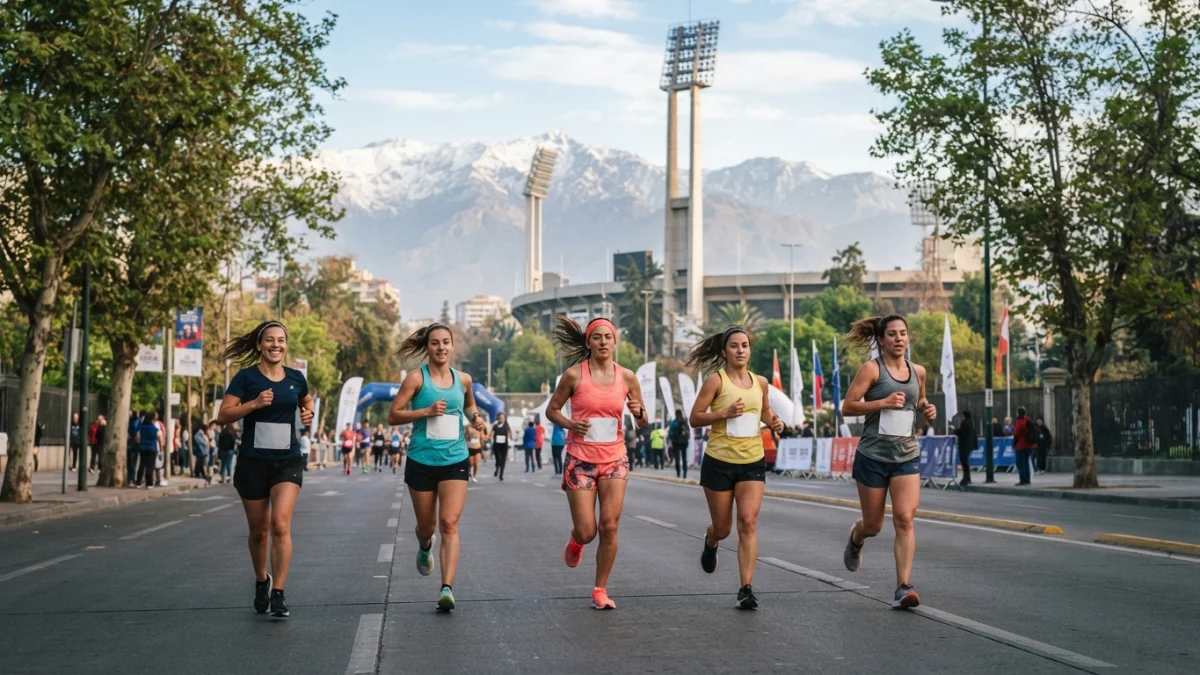 Corredoras durante el Medio Maratón de Santiago 2026