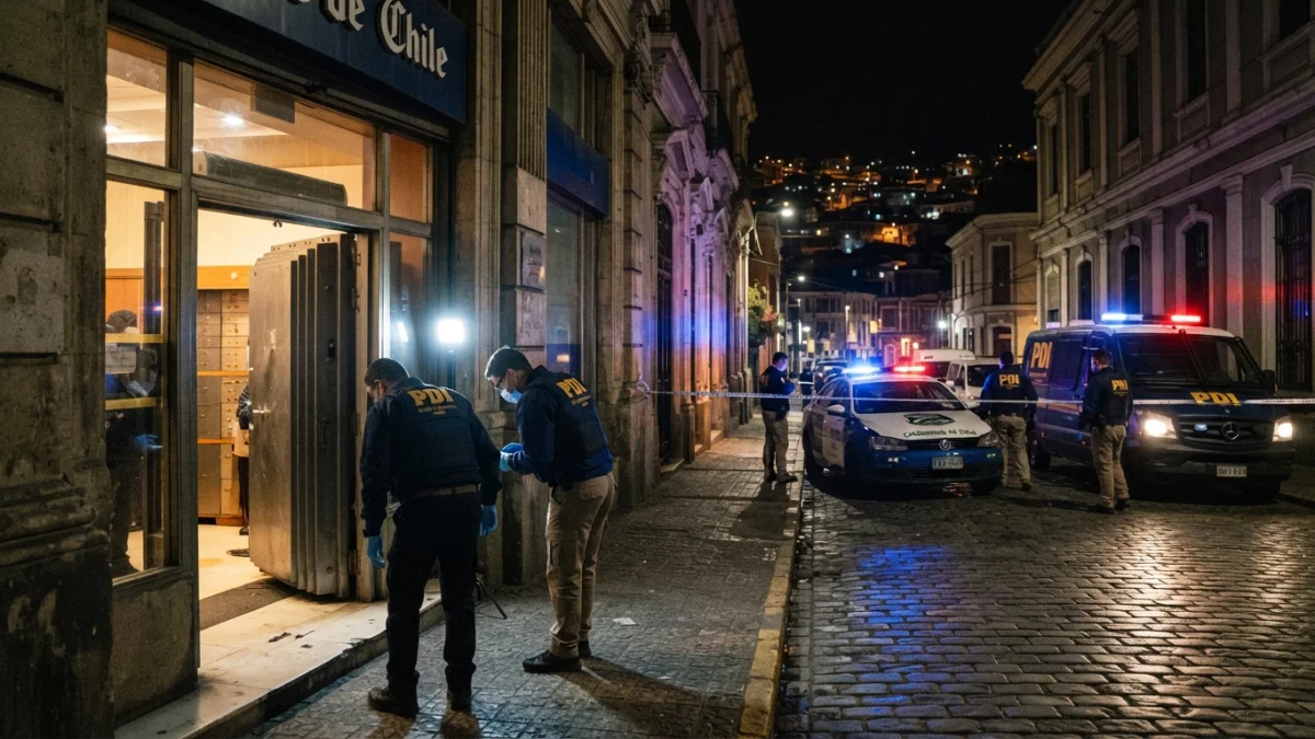 PDI detiene a 9 por el mayor robo a un banco en Valparaíso: sustrajeron $6.150 millones