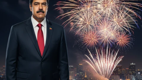 Maduro celebra Navidad con fuegos artificiales en El Helicoide, centro de torturas