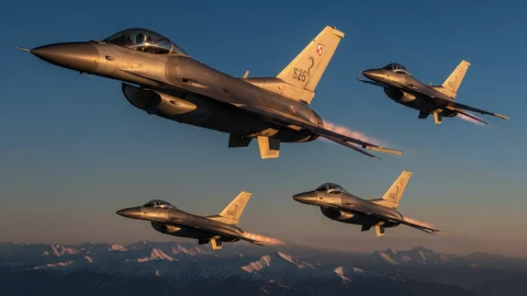 Polonia moviliza aviones ante ataques rusos en Ucrania, octubre 2025