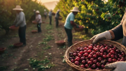 Temporada de cerezas en Chile: hasta 600 mil empleos y cargos requeridos