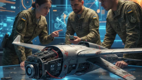 Ucrania intercepta dron Geran-3 de Rusia, revela tecnología occidental y desafíos